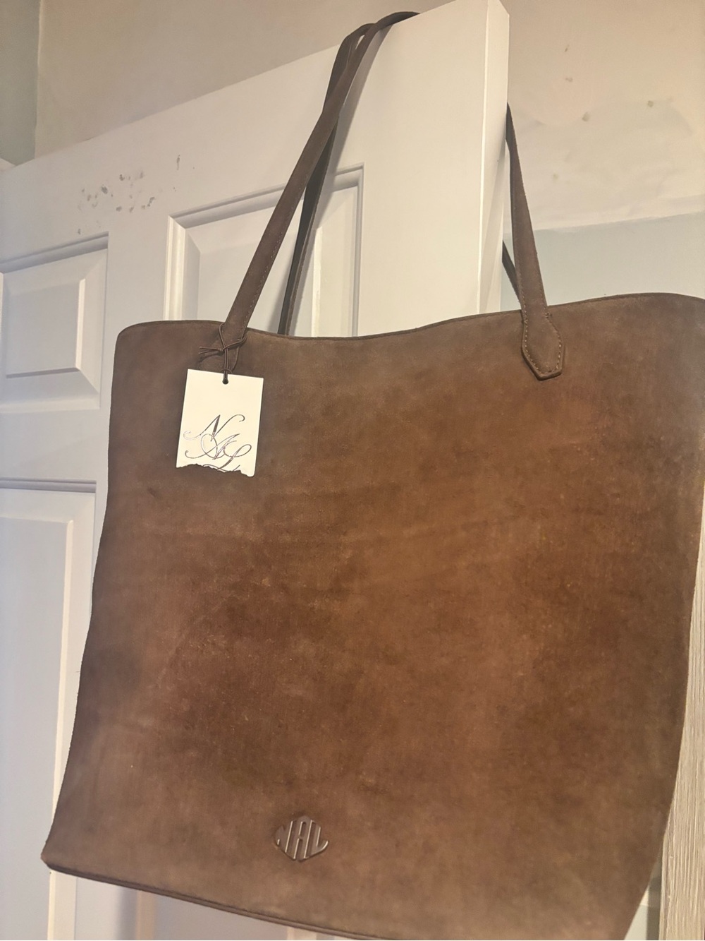 Classic Brown Suede Shoulder Bag - Timeless Everyday Tote